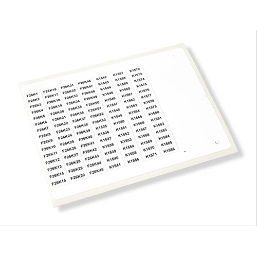 46833N - 15x49mm.sıze,precut, Self Adhesıve,metallıc Grey,Pvc Fılm Label Mg-vyt Used For Internal And External Markıng - 1