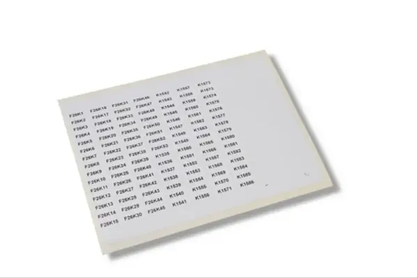 Cembre - 46929 - 50X50MM.SIZE,PRECUT, SELF ADHESIVE,WHITE, PVC FILM LABEL MG-VYT USED FOR INTERNAL AND EXTERNAL MARKING - 1