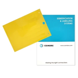 47043 - 15 x 27 mm etiket tutucuya geçmeli sarı buton etiketi - 1
