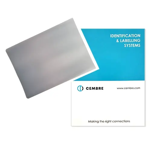 Cembre - 47813 - 105 x 110 mm kendinden yapışkanlı metalik gri etiket - 1