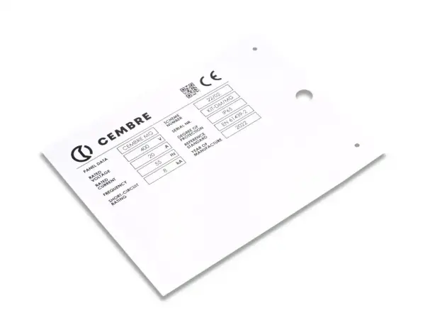 Cembre - 88701GY - Kendinden Yapışkanlı Pano Etiketi - 1
