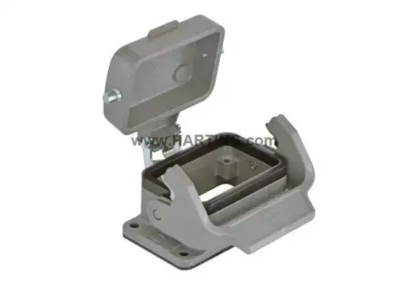 Harting - 09300060318 - Han B Base Panel 1 Lever Metal Cover - 1