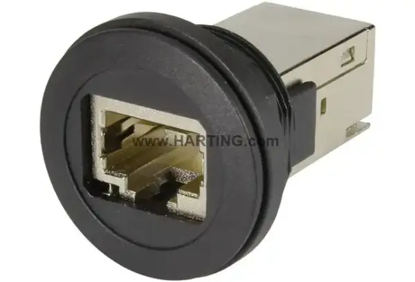 Harting - 09454521561 - Har-port Rj45 Coupler Cat.6a Black - 1