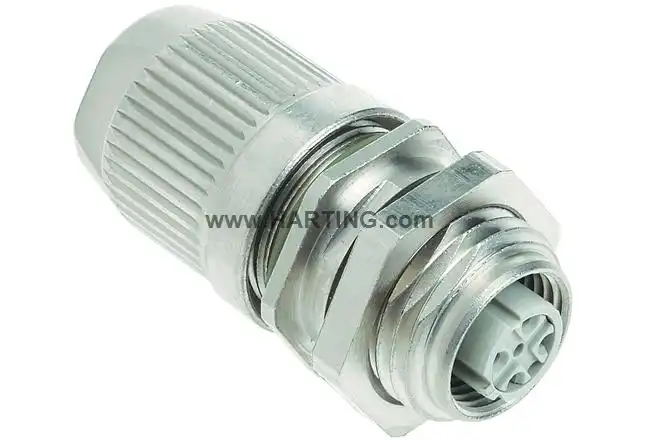 21038822425 - PFT M12 crimp shielded D-cod.4pol.female - 1