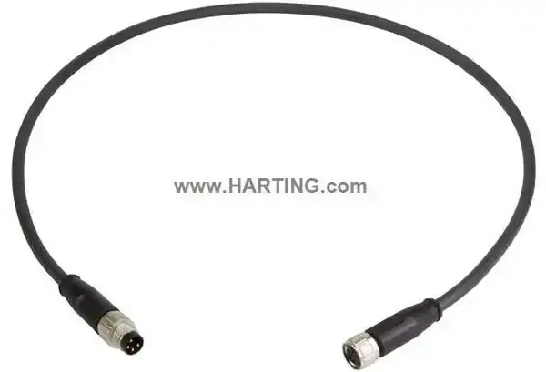 Harting - 2134B200821020 - M8 Shielded Assy 8-poles st/- f/- 2,0m - 1