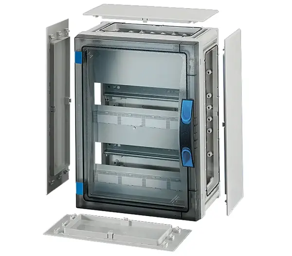 Hensel - FP 1215 - Fp-modüler Sigorta Kutusu; Ip66, Ik08, Pc, H/s F,Fr, Şeffaf Kapak, El İle Açma, Ral 7035 (gri), Yan Duvarlı, 2x12/24 ModülFp - Enystar Modüler Pano - 1
