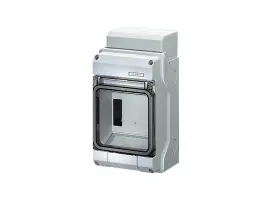 KV 8104 - Kv-sigorta Kutusu; Ip65, 1x4.5/ 4.5 Modül, Ik08, PS, H/s F, Fr, Elastik Membranlı, Ral 7035 (gri), Şeffaf KapaklıEnyboard - Sigorta Kutusu - 1