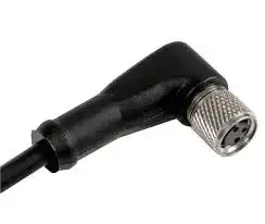 CBF08-R33N0-05BPUR - 3 pin, dişi, M08, 5m, 90°açılı pur kablo - 1