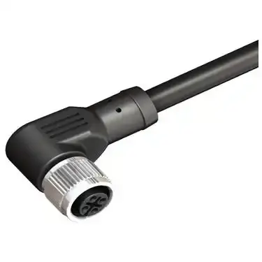 Katlax - CBF12-R44N0-05BPVC - 4 pin, dişi, M12, 5m, 90°açılı pvc kablo - 1