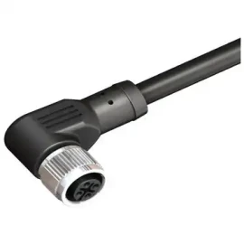 CBF12-R44N0-10BPVC - 4 pin, dişi, M12, 10m, 90°açılı pvc kablo - 1