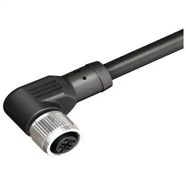Katlax - CBF12-R44N0-10BPVC - 4 pin, dişi, M12, 10m, 90°açılı pvc kablo - 1