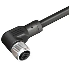 CBF12-R44N0-15BPVC - 4 Pin, Dişi, M12, 15m, 90°açılı Pvc Kablo - 1