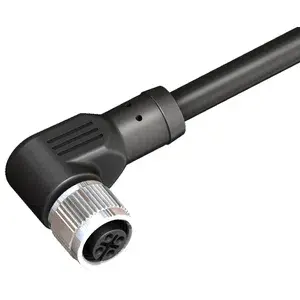 Katlax - CBF12-R44N0-15BPVC - 4 Pin, Dişi, M12, 15m, 90°açılı Pvc Kablo - 1
