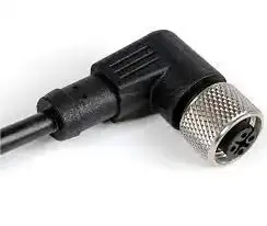 Katlax - CBF12-R44N2-02BPVC - 4 pin, dişi, M12, 2m, 90°açılı pvc kablo ledli - 1