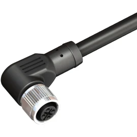 CBF12-R55N0-05BPVC - 5 pin, dişi, M12, 5m, 90°açılı pvc kablo - 1