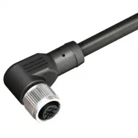 CBF12-R55N0-10BPVC - 5 pin, dişi, M12, 10m, 90°açılı pvc kablo - 1