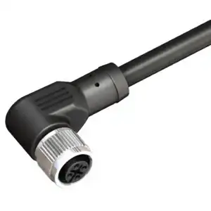 Katlax - CBF12-R55N0-10BPVC - 5 pin, dişi, M12, 10m, 90°açılı pvc kablo - 1