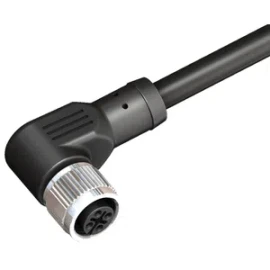 CBF12-R55N0-15BPVC - 5 pin, dişi, M12, 15m, 90°açılı pvc kablo - 1