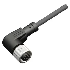 CBF12-R88S0-05BPVC - 8 pin, dişi, M12, 5m, 90°açılı pvc kablo - 1