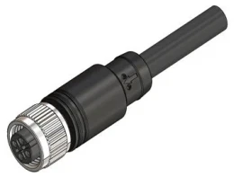 CBF12-S44N0-02BPVC - 4 pin, dişi, M12, 2m, düz pvc kablo - 1