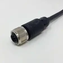 CBF12-S44N0-05BPUR - 4 pin, dişi, M12, 5m, düz pur kablo - 1