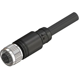 CBF12-S44N0-10BPVC - 4 pin, dişi, M12, 10m, düz pvc kablo - 1