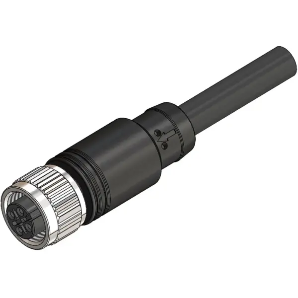 Katlax - CBF12-S44N0-10BPVC - 4 pin, dişi, M12, 10m, düz pvc kablo - 1
