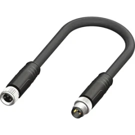 CDF08S3-M08S3-01BPVC - M08, 3 pin, dişi düz-erkek düz konnektörlü, 1m pvc kablo - 1