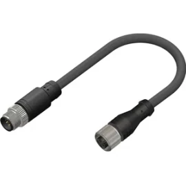 CDF12S4-M12S4-02BP34 - M12, 4 pin, dişi düz-erkek düz konnektörlü, 2m pvc kablo - 1