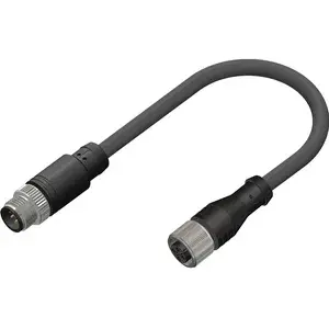 Katlax - CDF12S4-M12S4-05BP34 - M12, 4 pin, dişi düz-erkek düz konnektörlü, 5m pvc kablo - 1