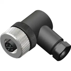 CNF12-R5SP0-BP7 - M12, 5 pin 90° açılı dişi konnektör - 1