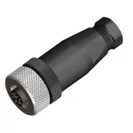 CNF12-S4SP0-BP7 - M12, 4 pin düz dişi konnektör - 1