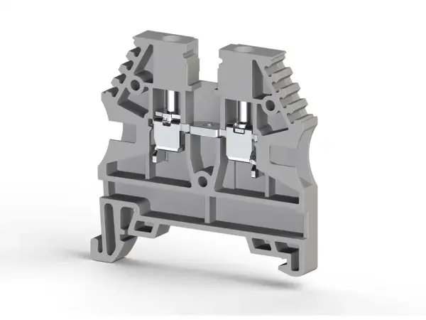 Klemsan - 304120 AVK 2,5 2,5 mm2, vida bağlantılı, tek katlı geçiş klemensi, yalıtım malzemesi pa, gri - 1