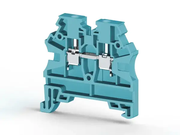 Klemsan - 304201RP AVK 2,5 RD 2,5 mm2, vida bağlantılı, tek katlı geçiş klemensi, yalıtım malzemesi pa, mavi - 1