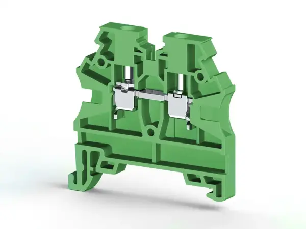 Klemsan - 304202RP AVK 2,5 RD 2,5 mm2, vida bağlantılı, tek katlı geçiş klemensi, yalıtım malzemesi pa, yeşil - 1