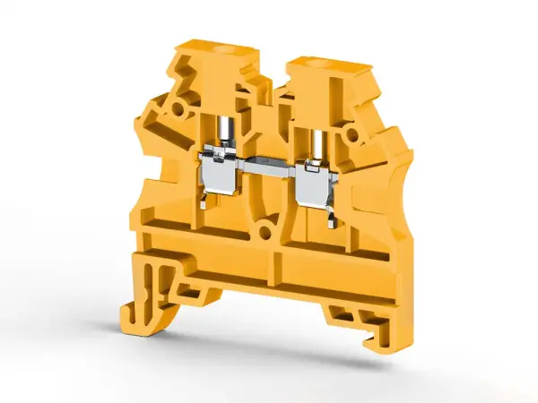 Klemsan - 304203RP AVK 2,5 RD 2,5 mm2, vida bağlantılı, tek katlı geçiş klemensi, yalıtım malzemesi pa, sarı - 1