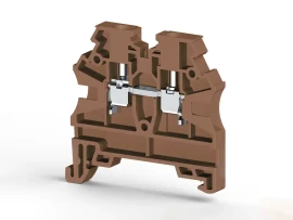 304208RP AVK 2,5 RD 2,5 mm2, vida bağlantılı, tek katlı geçiş klemensi, yalıtım malzemesi pa, kahverengi - 1