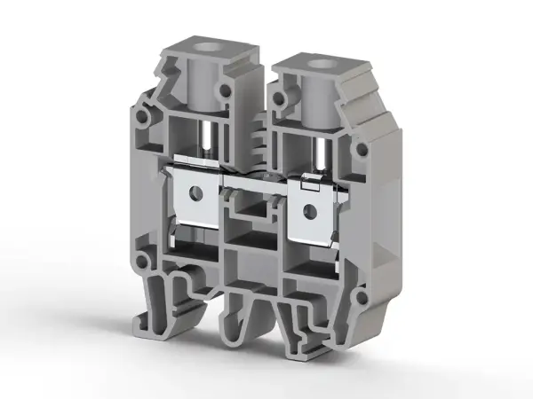 Klemsan - 304240 AVK 16 RD 16 mm2, vida bağlantılı, tek katlı geçiş klemensi, yalıtım malzemesi pa, gri - 1