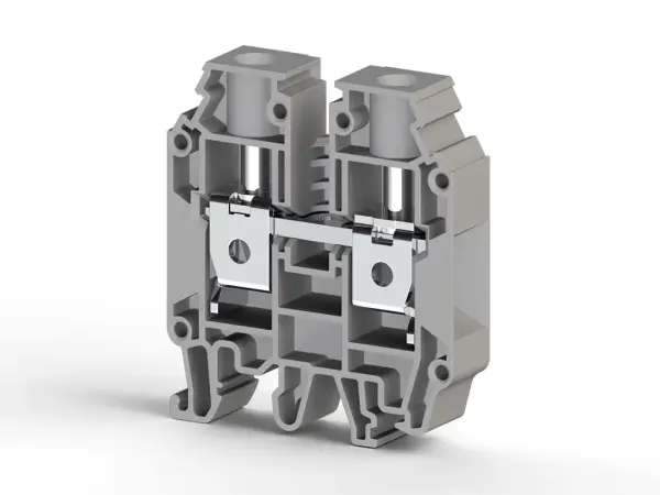 Klemsan - 304290 AVK 25 RD 25 mm2, vida bağlantılı, tek katlı geçiş klemensi, yalıtım malzemesi pa, gri - 1