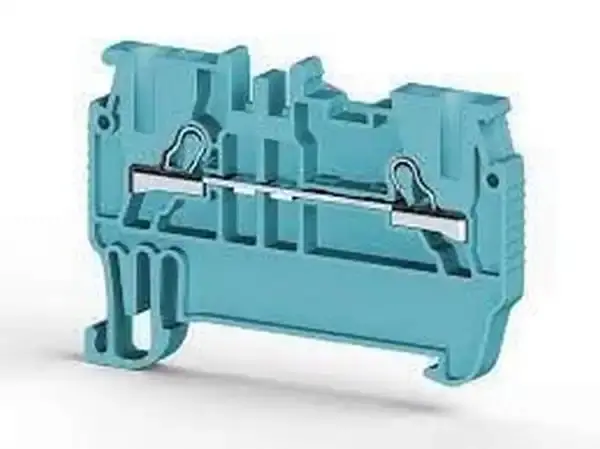 Klemsan - 307001 PKY1,5 1,5mm2, yay bağlantılı, 1 giriş 1 çıkış geçiş klemensi, yalıtım malzemesi pa, mavi - 1