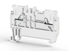 307016 - PYK 1,5M 1,5mm2, pratik yay bağlantılı, 1 giriş 1 çıkış geçiş klemensi, yalıtım malzemesi pa, Beyaz - 1