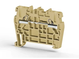 307100RP PYK 2,5 2,5mm2, pratik yay bağlantılı, 1 giriş 1 çıkış geçiş klemensi, yalıtım malzemesi pa, bej - 1