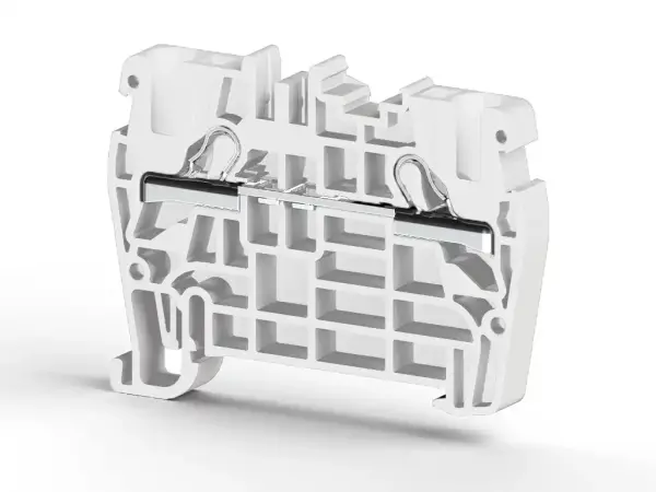 Klemsan - 307116RP PYK 4 4mm2, pratik yay bağlantılı,1 giriş 1 çıkış geçiş klemensi, yalıtım malzemesi pa, beyaz - 1