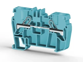 307121 PYK 6 6mm2, pratik yay bağlantılı, 1 giriş 1 çıkış geçiş klemensi, yalıtım malzemesi pa, mavi - 1