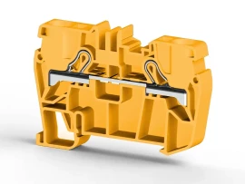 307123 PYK 6 6mm2, pratik yay bağlantılı, 1 giriş 1 çıkış geçiş klemensi, yalıtım malzemesi pa, sarı - 1