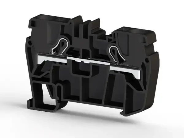 Klemsan - 307125 PYK 6 6mm2, pratik yay bağlantılı, 1 giriş 1 çıkış geçiş klemensi, yalıtım malzemesi pa, siyah - 1