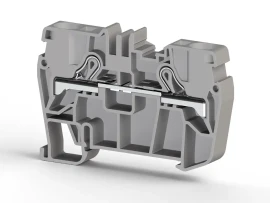 307129 - PYK 6 6mm2, pratik yay bağlantılı, 1 giriş 1 çıkış geçiş klemensi, yalıtım malzemesi pa, Gri - 1