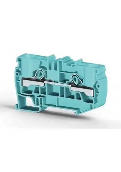 Klemsan - 307651 PYK 15 16mm2, pratik yay bağlantılı, 1 giriş 1 çıkış geçiş klemensi, yalıtım malzemesi pa, mavi - 1