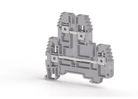 325349 PIK 4RD 4mm2, vida bağlantılı, iki katlı 1 giriş 1 çıkış klemens, yalıtım malzemesi pa, gri - 1