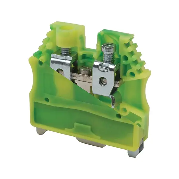 Klemsan - 334140 AVK 6/10T 6-10 mm2, avk serisine uygun ,vida bağlantılı, tek katlı topraklama klemensi, yalıtım malzemesi pa, sarı-yeşil - 1